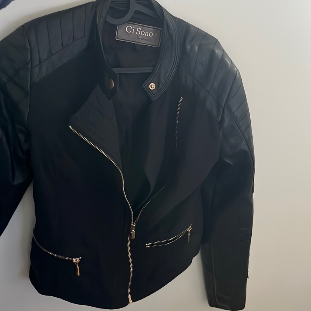 Faux leather jacket